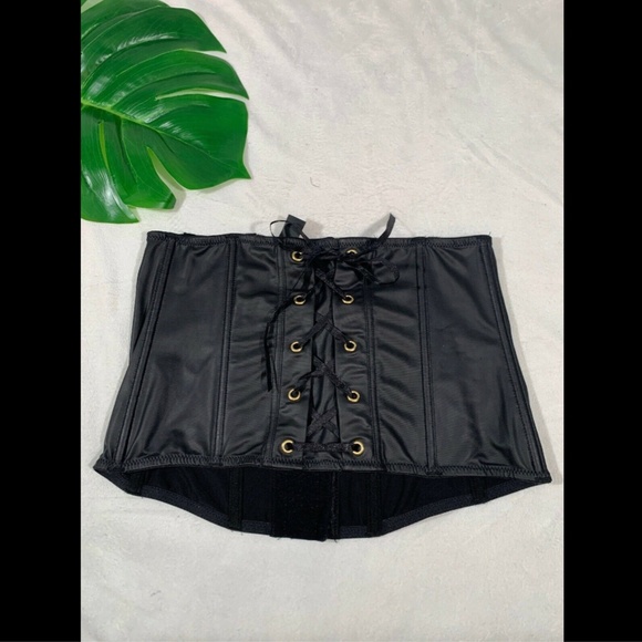 NEW‎ Contradiction by Pour Moi Waist Cincher Corset Tie Up Black [SZ 14 UK ] - Picture 2 of 8